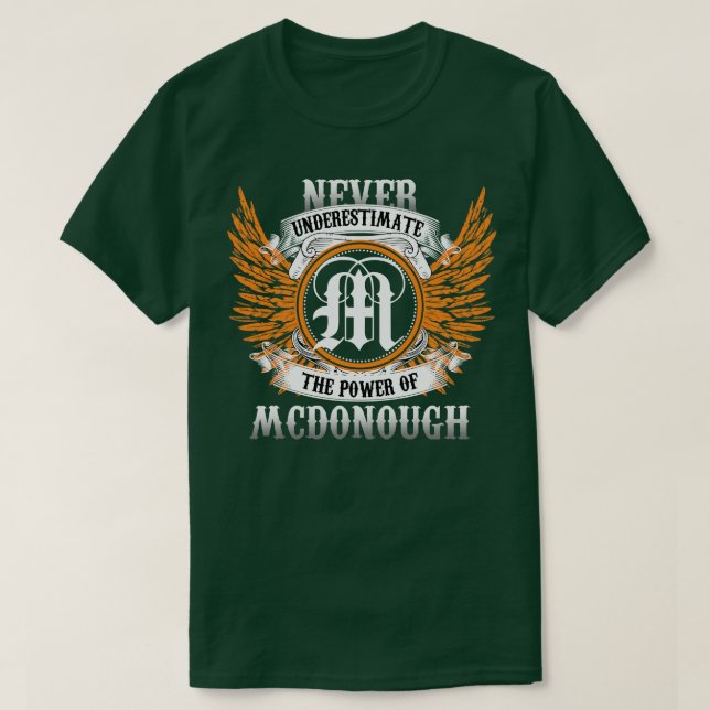 Camiseta Mcdonough Name Shirt Nunca Subestima El Poder (Diseño del anverso)