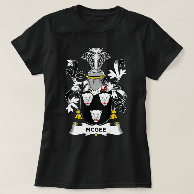 Camiseta McGee Escudo de Armas Crest familiar  (Diseño del anverso)