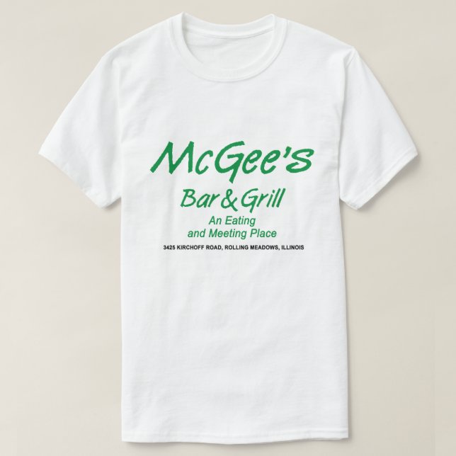 Camiseta McGee's Bar & Grill, Rolling Meadows, Illinois (Diseño del anverso)