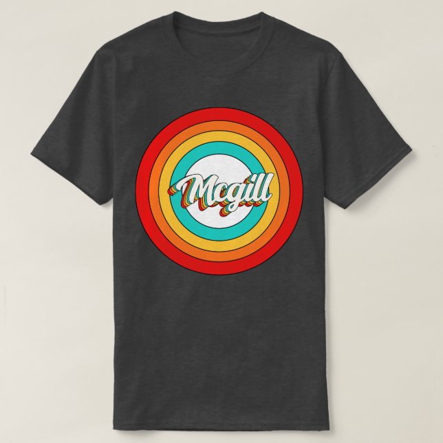 Camiseta Mcgill Name Shirt Vintage Mcgill Circle (Diseño del anverso)