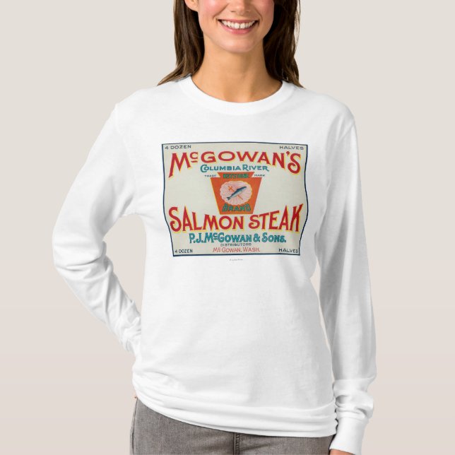 Camiseta McGowan, Washington - etiqueta trapezoidal del (Anverso)