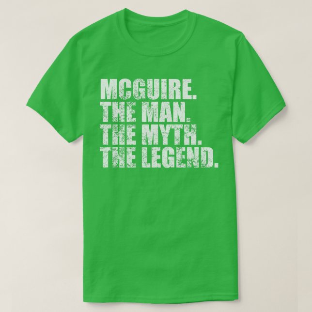 Camiseta McguireMcguire Nombre de la familia Mcguire apelli (Diseño del anverso)
