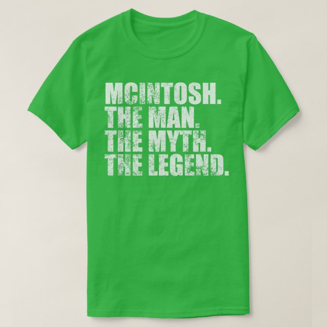 Camiseta McintoshMcintosh Nombre de la familia Mcintosh ape (Diseño del anverso)