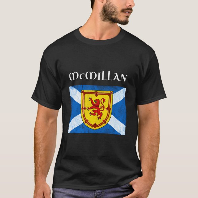 Camiseta Mcmillan Clan Escocia Nombre Bandera Escocesa (Anverso)