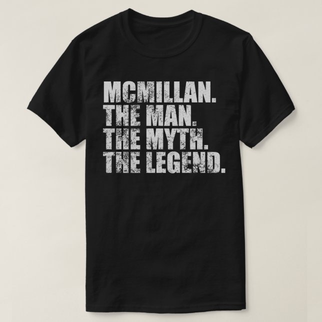 Camiseta McmillanMcmillan Nombre de la familia Mcmillan ape (Diseño del anverso)