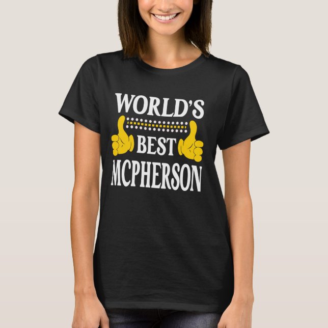 Camiseta McPherson Apellidos Mejor McMc del Mundo (Anverso)