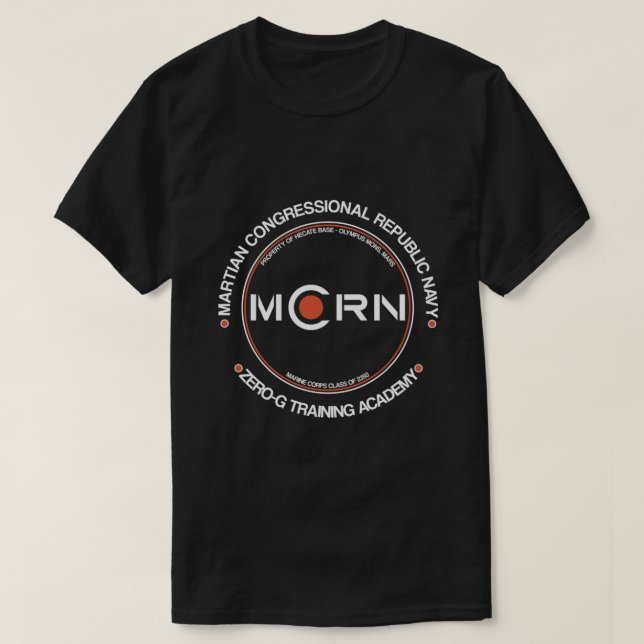 Camiseta MCRN Mars academia de entrenamiento marino Zero-G  (Diseño del anverso)