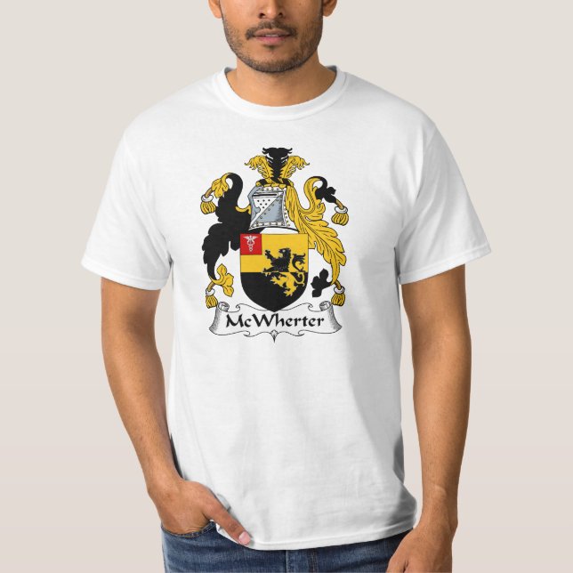 Camiseta McWherter Family Crest Coat of Arms (Anverso)