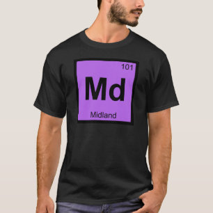 Camiseta Md - Símbolo de tabla periódica de química de Texa