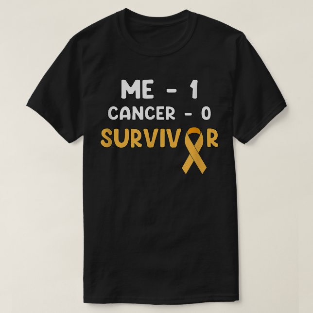 Camiseta Me 1 Cancer 0 - Sobreviviente del cáncer infantil  (Diseño del anverso)
