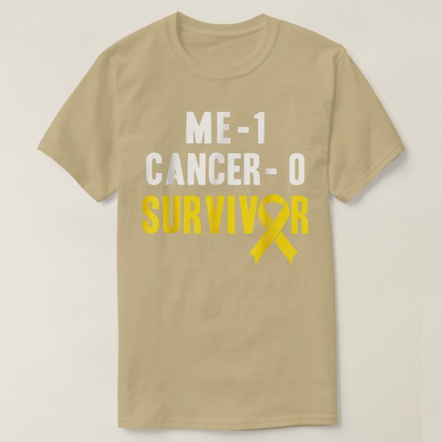 Camiseta Me 1 Cancer 0 - Sobreviviente del cáncer infantil3 (Diseño del anverso)