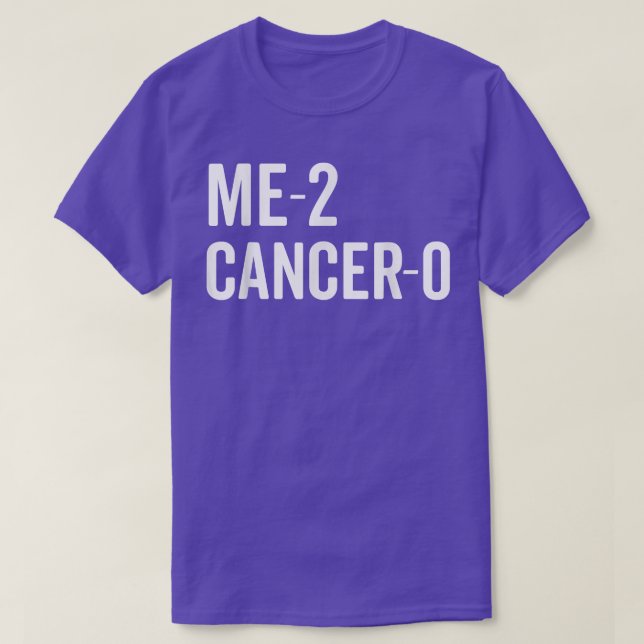 Camiseta Me 2 Cáncer 0 Golpeo al Cáncer Dos Veces Sobrevivi (Diseño del anverso)
