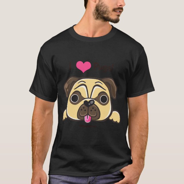 Camiseta Me <3 Pug!' (Anverso)