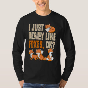 Camiseta Me Acaba De Gustar Mucho Los Zorros Ok Animal Ador