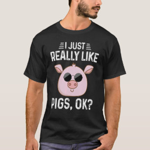 Camiseta Me Acaban De Gustar Cerdos Ok Cerdito Lindo Con Ga