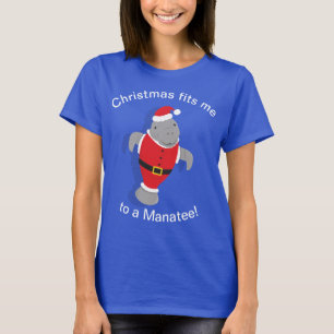 Camiseta Me acomoda a una Novedad de Navidades Manatee Sant