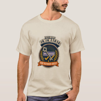 Camiseta Me Acordé de la Contraseña Insignia de Humor Retro