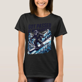 Camiseta Me adelantó mi hija esquiando deportes de invierno