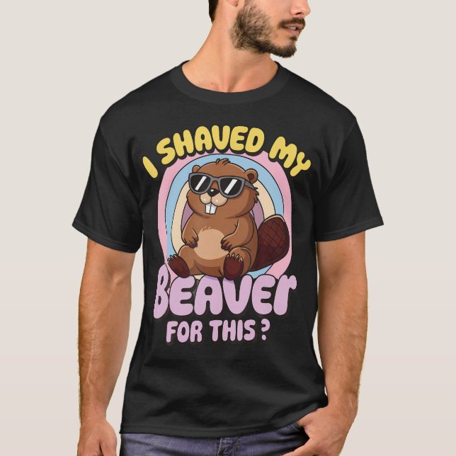Camiseta Me afeité mi castor por (Anverso)