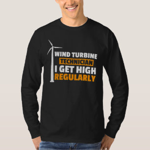 Camiseta Me Alta Regularmente El Viento De La Turbina De La