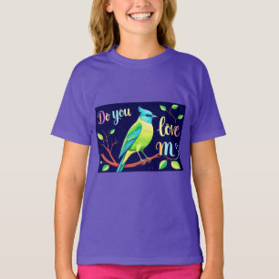 Camiseta ¿Me Amas? Aves sentadas en una rama de árbol - Ki