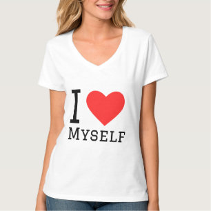 Camiseta Me amo pegatina cuadrado