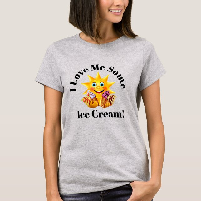 Camiseta ¡Me Amo Un Poco De Helado! (Anverso)