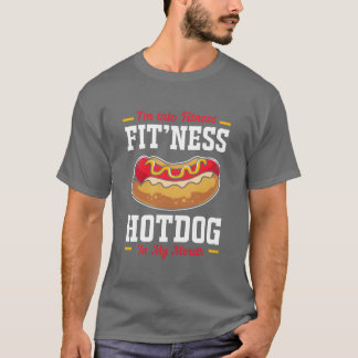 Camiseta Me apasiona el fitness Comida rápida Divertido Hot
