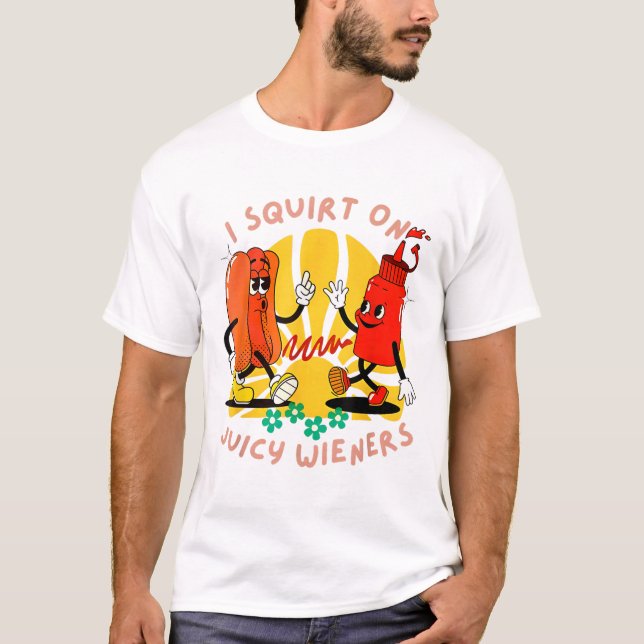 Camiseta Me Arrepito Con Los Alambres Jugosos Humor Adulto  (Anverso)