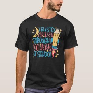 Camiseta Me Arrojé Por 100 Días De Niños En La Escuela