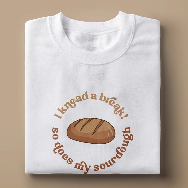 Camiseta Me Arrojé Un Descanso, Y Lo Mismo Que Me Resulta G (Modern bread baker funny t-shirt design with retro fonts and hand-drawn bread illustration)