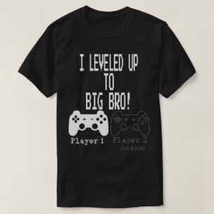 Camiseta Me Ascendí a Diseño de Gamer Hermano Mayor