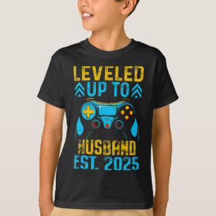 Camiseta Me Ascendí a Esposo Est 2025 Recién Casado Bach