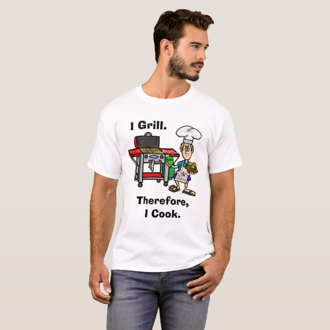 Camiseta Me aso a la parrilla por lo tanto cocino la (Anverso completo)