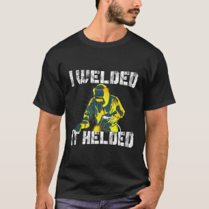 Camiseta Me Ayudó A Mig Welding Funny Welder Pun