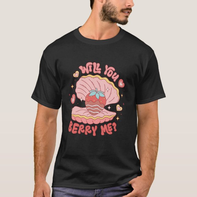 Camiseta ¿Me Berry Me Fresa Chocolate Funny Valen (Anverso)