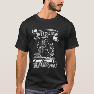 Camiseta me cafeino y espero lo mejor Gallina Divertida
