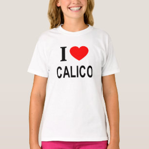 Camiseta Me ❤️ CALICO amo CALICO me encanta CALICO