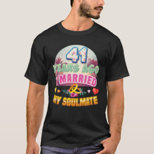 Camiseta Me Casé Con Mi Compañera De Ama Hace 41 Años, 41ª