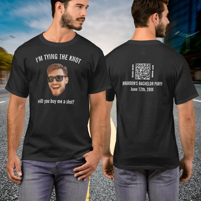 Camiseta Me Caso, Cómprame Un Trago Despedida de Soltero (I'm Tying The Knot Buy Me A Shot Bachelor Party T-Shirt
)