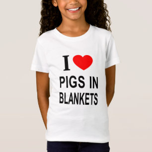Camiseta Me ❤️ CERRDOS EN MANTAS Me encantan los cerdos en