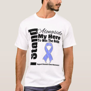 Camiseta Me coloco junto a mi cáncer de estómago del hér