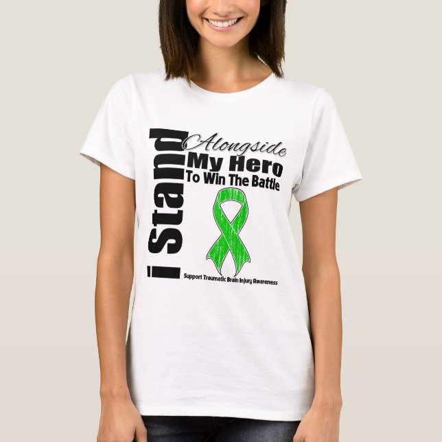 Camiseta Me coloco junto a mi lesión cerebral traumática (Anverso)