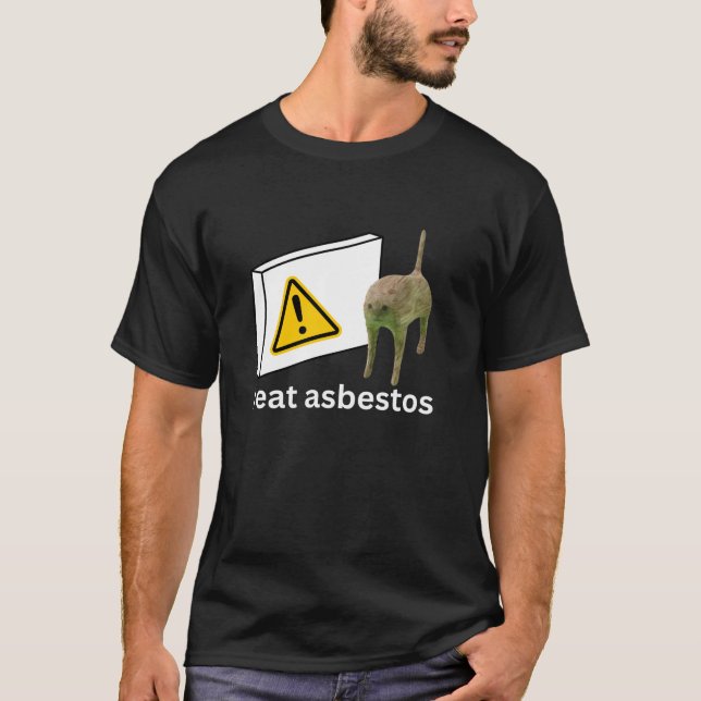 Camiseta Me Comí Amianto Gracioso Meme De Gato Maldito (Anverso)