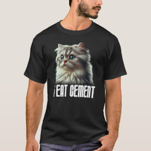 Camiseta Me Comí Cemento Gato Meme Gracioso Me Comí Cemento