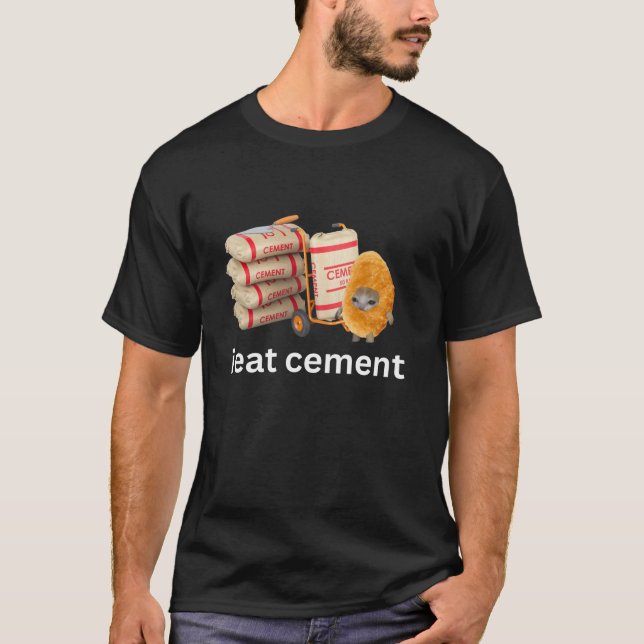 Camiseta Me Comí Cemento Gracioso Meme De Gato Llorante (Anverso)