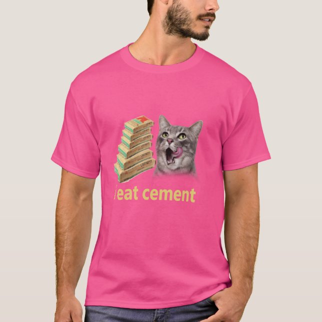 Camiseta Me Comí Cemento Maldito Gato Divertido Chiste Extr (Anverso)