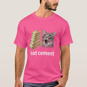 Camiseta Me Comí Cemento Maldito Gato Divertido Chiste Extr