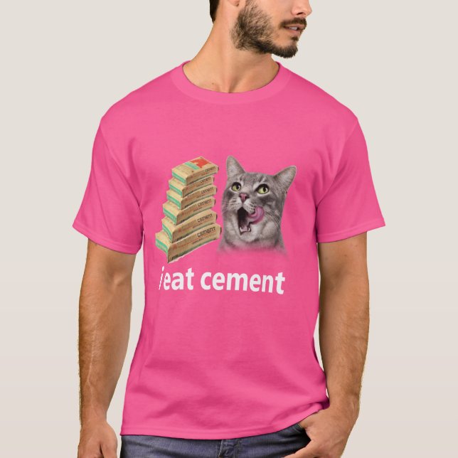 Camiseta Me Comí Cemento Maldito Gato Divertido Chiste Extr (Anverso)