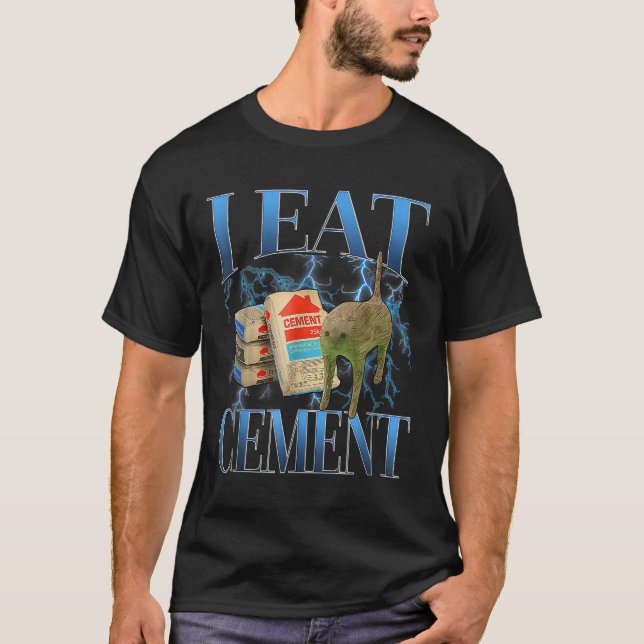 Camiseta Me Comí Cemento Maldito Gato Gracioso Extrañamente (Anverso)